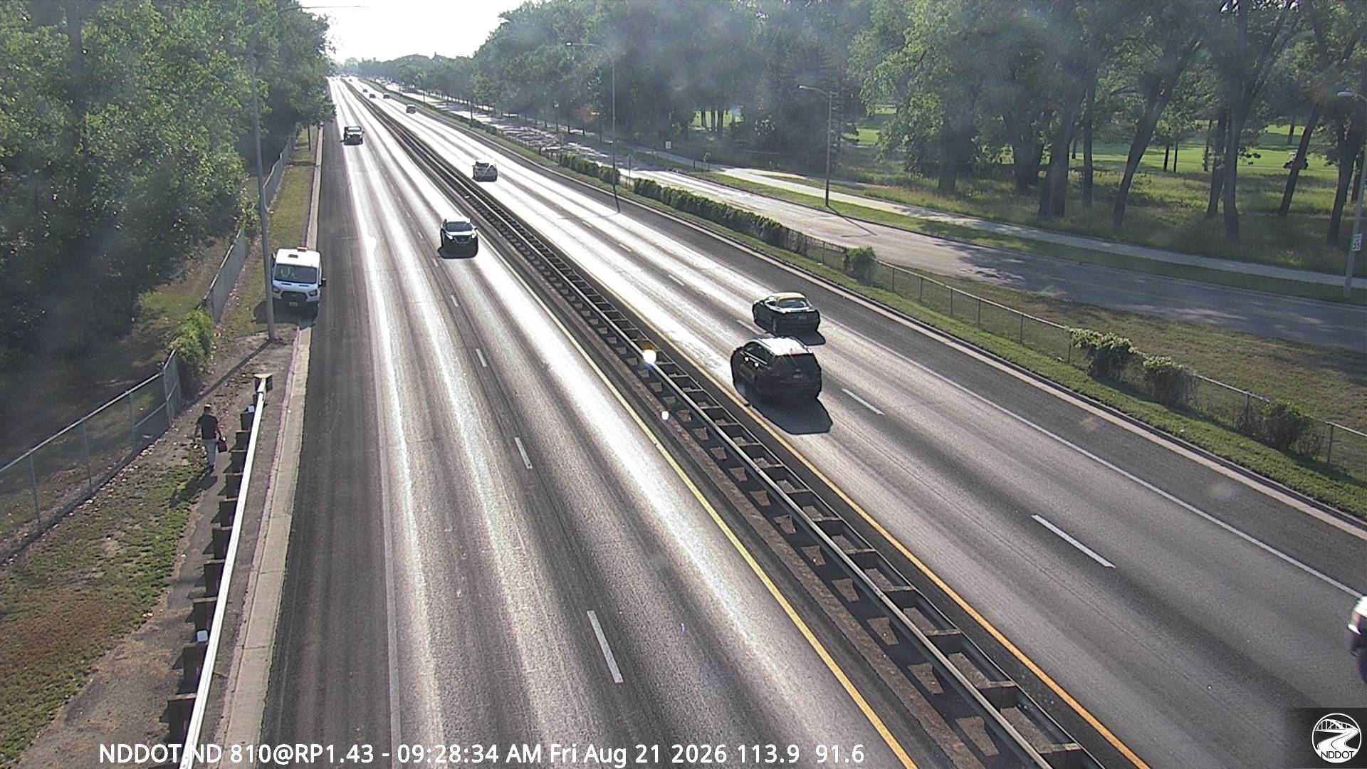 Webcam view of ND-810 in Bismarck, North Dakota at milepost 1.4