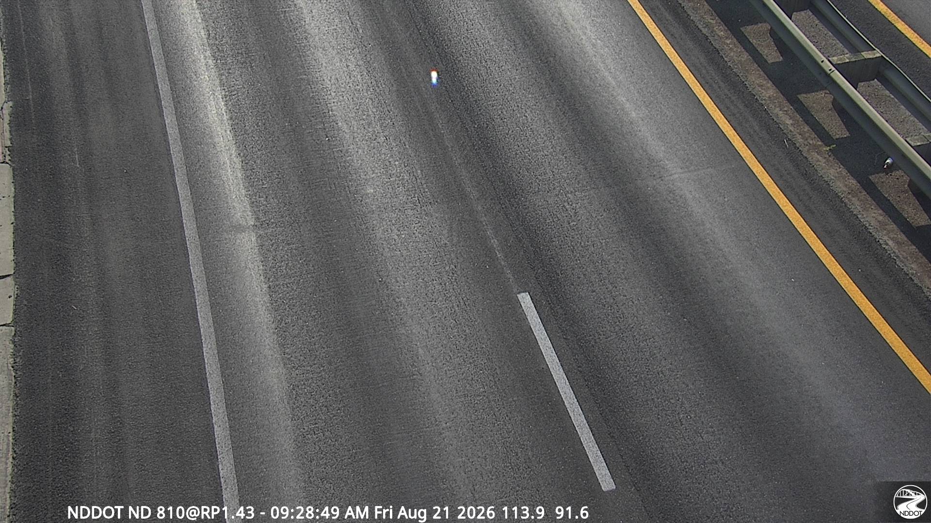 Webcam view of ND-810 in Bismarck, North Dakota at milepost 1.4