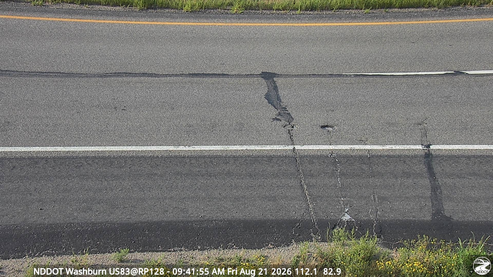 Webcam view of US-83 in Washburn, North Dakota at milepost 128