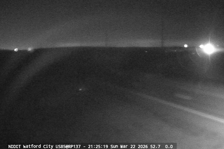 Watford City - North (US 85 MP 137.28) live webcam