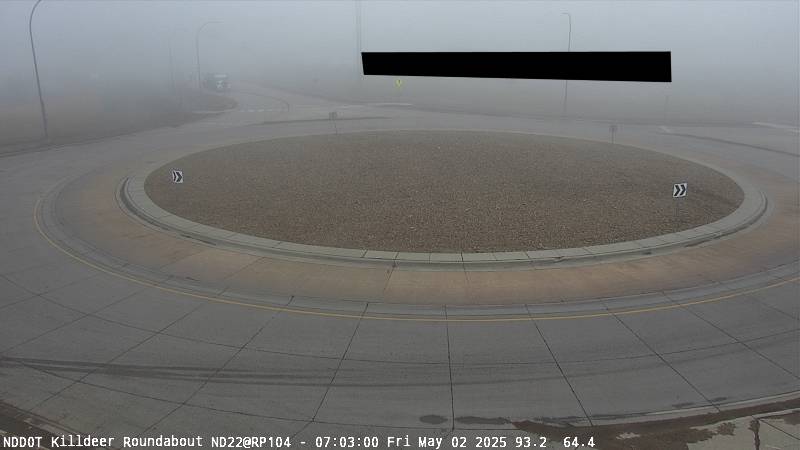 Traffic Cam ND 22 N (MP: 104.534) Killdeer Roundabout - Center